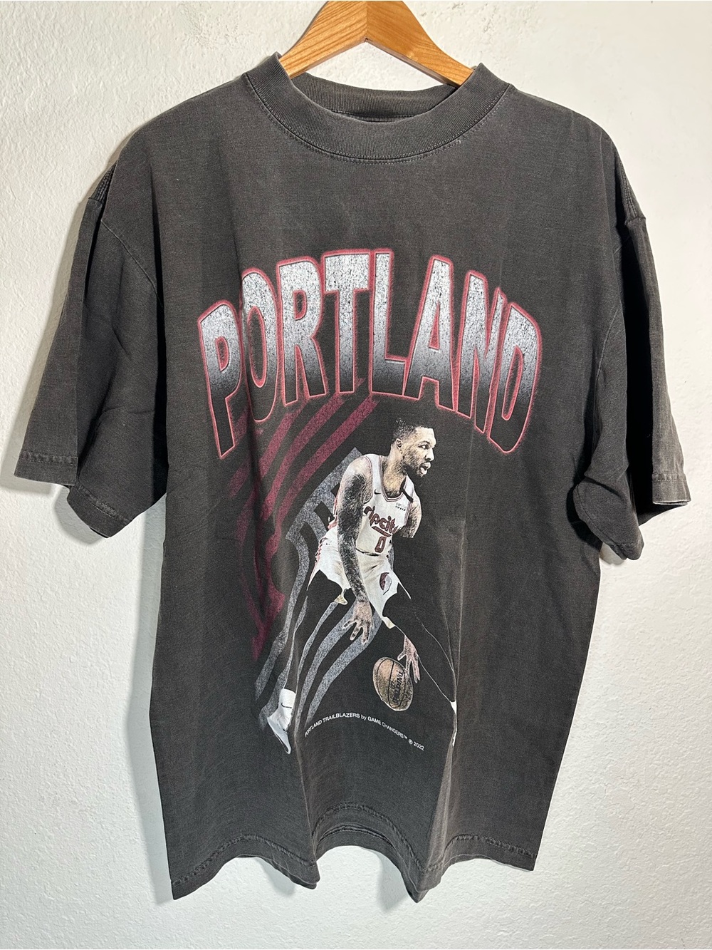 Game Changer Portland Trail Blazers Short Sleeve T-Shirt Size Large Heavyweight
